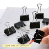 B BAZIC PRODUCTS Medium 1 1/4" (32mm) Black Binder Clip