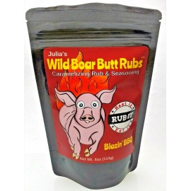 Julias Wild Boar Julia's Wild Boar Caramelizing Butt Rub, Smokey BBQ 4 Oz