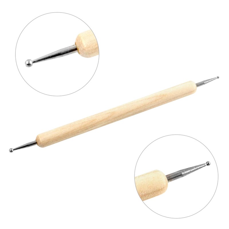 QWORK 10PCS Dotting Tools Set for Nail Art, Embossing Pattern