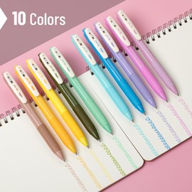 Mr. Pen- Retractable Gel Pens, 10 Pack, Light Vintage Ink Colors Gel Pens Fine Point, Fast Dry Vintage Pen, Retractable Pens, Gel Ink Pens, Aesthetic Pens for Journaling Fine Tip Pens