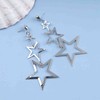 Cimenexe Bohemian Star Dangle Earrings Silver Star Drop Earrings Hollow