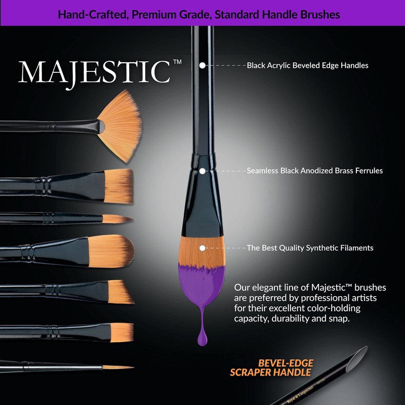 Royal and Langnickel Majestic Premium Shader Brush Set (Pack of