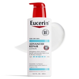 Eucerin Eucerin Advanced Repair Body Lotion for Very Dry Skin, Unscented Lotion Formulated with Ceramides, 16.9 Fl Oz Bottle