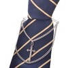 RunootPR Men's Silver Gold Tie Chain Set Cross 2Pcs Chain