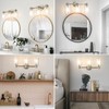 ALAISLYC 3 Light Bathroom Wall Light Fixtures Chrome Bathroom Wall