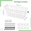 4PCS Hanging Wall Basket Wire Storage Baskets, White Wire Basket