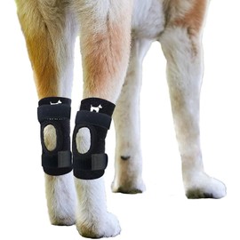 ISAIVA Premium Dog Leg Braces for Back Leg Support - Adjustable Dog Leg Sleeve and Front Leg Brace - Lick Sleeve for Dogs Rear Leg - Includes a Pair (Large)