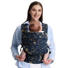 Momcozy Baby Carrier Newborn to Toddler - Ergonomic, Cozy and Lightweight Infant Carrier for 7-44lbs, Effortless to Put On, Ideal for Hands-Free Parenting, Enhanced Lumbar Support, Starry Sky