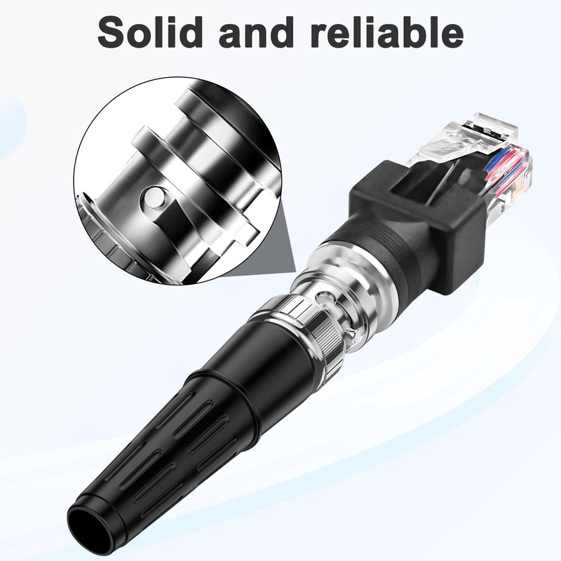MEIRIYFA BNC to RJ45 Ethernet Adapter,BNC Female to RJ45 Male