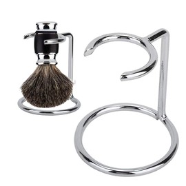 Shaving Brush Stand, Shave Brush Stand, Shaving Stand Artistic Lightweight Stainless Steel Silver Shaving Brush Holder Safety Brush Kit Suitable for Men