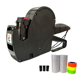 BIZXDEV 1 Line Price Gun Retail Tagging Kit with 4000 White 400 Red 400 Yellow 400 Green Labels 3 Ink Rollers,1 Ink roll and Labels Pre-Loaded