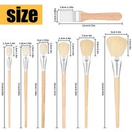 7 PCS Blending Brushes for Crafts - Painting Set with Stencil Brush - Acrylic Paint Brush Set for Blending and Detailing - Versatile Acrylic Paint Brushes