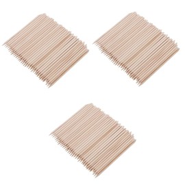 FOMIYES 300pcs Orange Wood Cuticle Sticks for Nail Art Dual-sided Nail Care Tool Flat and Pointed Tips Durable for Manicures and Pedicures Essential for Removing