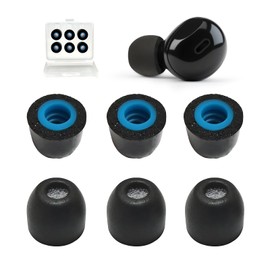 Memory Foam Ear Pads and Replacement Earplugs for Headphones, High-Quality Noise Insulation, 3 Pairs Size S with Portable Storage Box, Memory Foam Earplugs