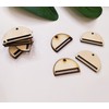 XIAOYUE 30PCS Half-Circle Wood Earring Blanks, Macrame Earring Blanks,DIY Project