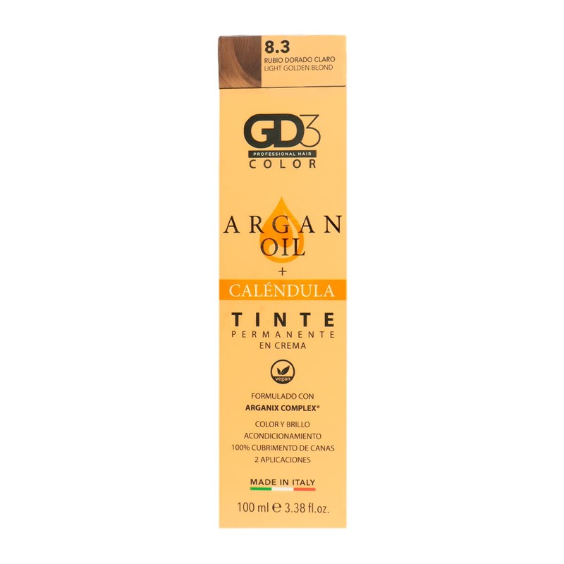 GD3 Tinte en Crema Permanente 8.3 Rubio Dorado Claro 100Ml
