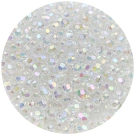 Mulutoo 400 Pcs 8MM AB Color Crystal Acrylic Beads Round Faceted Crystal Plastic Bead Spacer Beads for Jewelry Making, Bracelets Necklaces Earrings Wind Chimes Suncatchers(401 - Transparent AB)