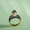 Tuwiqsdi Frog Pear Ring Fashion Jewelry 18k Gold Filled Toad