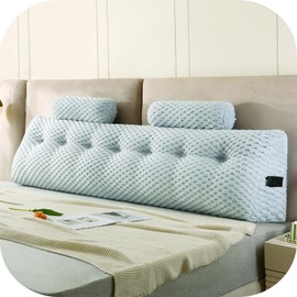 Gpround Wedge Headboard Pillows + 2 Head Roll Pillow Bed Wedge Pillow for Headboard Large Bolster for Bed Rest Reading Pillows Backrest Pillows for Sitting in Bed Backrest Positioning Support