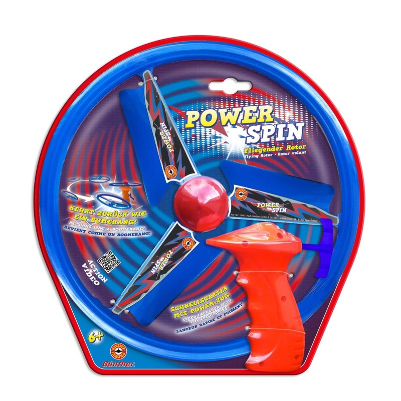 Günther Flugspiele 1646 Flying Rotor Power Spin, Multi-Colour