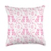 Preppy Pink & White Toile Golden Retriever Dog Throw Pillow