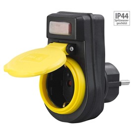 revolt Sockets: Outdoor Socket Adapter with On/Off Switch, up to 3,680 Watt, IP44 (Switchable Outdoor Socket, Outdoor Socket with Switch, Christmas Lighting)