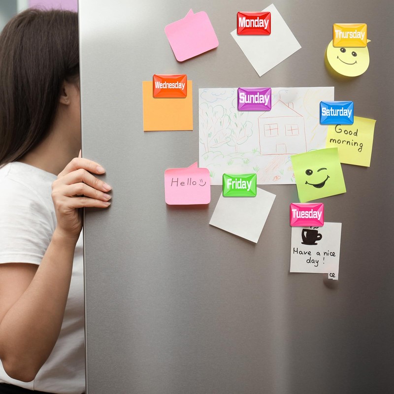 7 Pcs Days of The Week Magnets Magnetic Week Labels