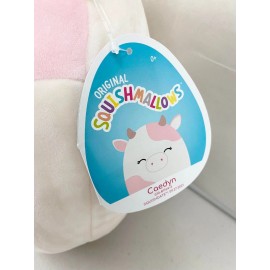 Squishmallows NEW Squishmallows 10" Caedyn the Pink White Cow Plush NWT 2022