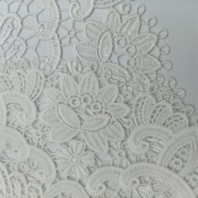 Pack of 2 Lace Round Embroidered Table Runner, Embroidery Placemat,