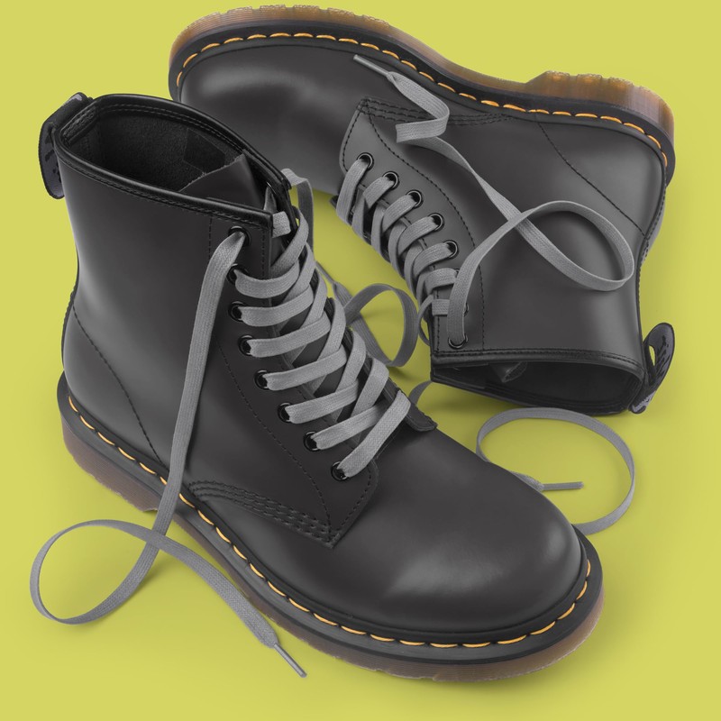 Miscly Flat Waxed Cotton Boot Laces Shoelaces [1 Pair] 1/4″