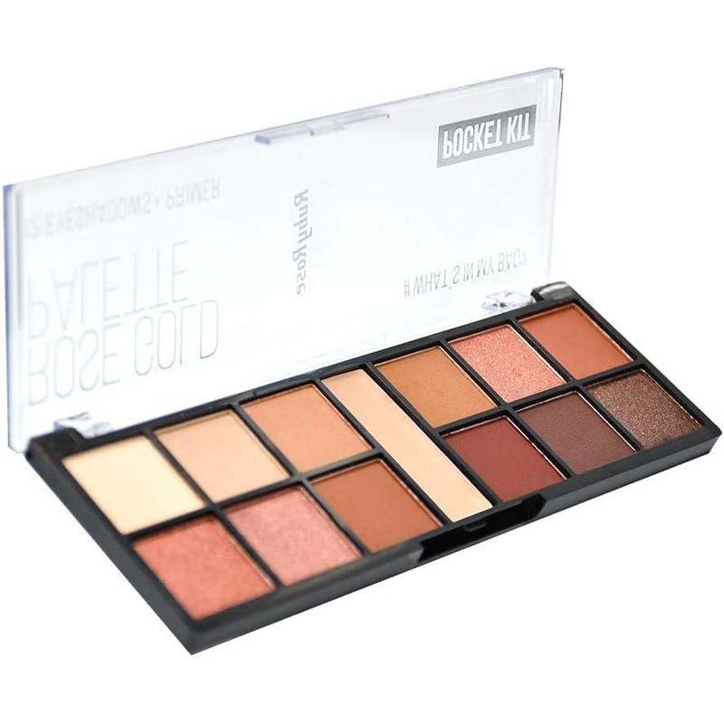 Sombras de Ojos Rose Gold 12 tonos y 1 primer