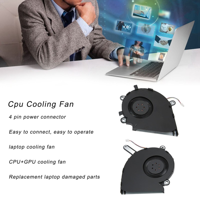 Cpu Cooling Fan Portable 4 Pin Laptop CPU GPU Cooling
