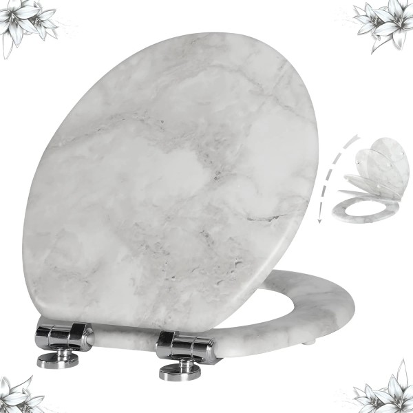 Does not apply Marble Toilet Seat Durable Molded Wood with