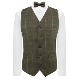 King & Priory Waistcoat Green Regency Green - m