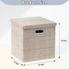 EITMOW Storage Bins with Lids,13 x 13 Inch Foldable Fabric