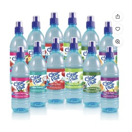 Clear Fruit Water 12 Flavored Sport Bottle Drinks 16.9oz Each