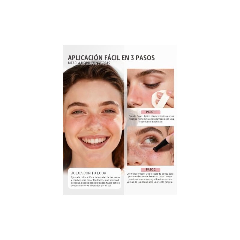 Anglicolor Lápiz 2 en 1 para pecas con rubor, resistente