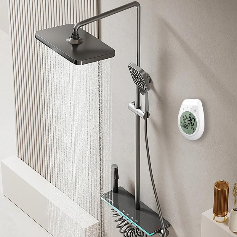 Waterproof Shower Timer, Digital Shower Clock, Waterproof Touch Screen Timer