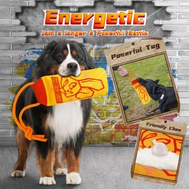 IMMADBUNY Heavy Duty Various Dog Chew Toys for Aggressive Chewers, 9 Pack Indestructible Large Dog Toys Include Tug Chew & Rope Toys, Squeaky Toys for Medium Large Breed Dog