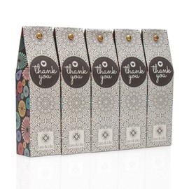 Leo & Lilo Small Greeting Hand & Body Lotion with Organic Aloe Vera 5 x 50 ml in Beautiful 'Thank You' Gift Box