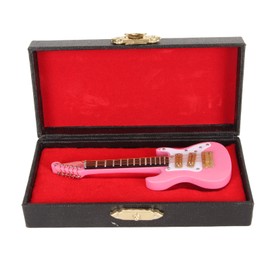 Guitar Brooch Fashionable Elegant Handcraft Miniature Guitar Lapel Pin Musical Instrument Brooch for Party Daily Wear Pink