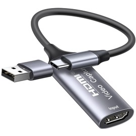T Tersely 4K HDMI to USB C 2.0 Capture Card, 1080P HD 60fps Live and Record Video Audio Grabber for Gaming, Streaming, Teaching, Video Conference, Windows, Mac OS System