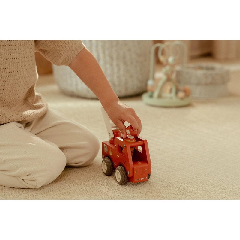 Little Dutch 2528 Wooden Fire Engine Red