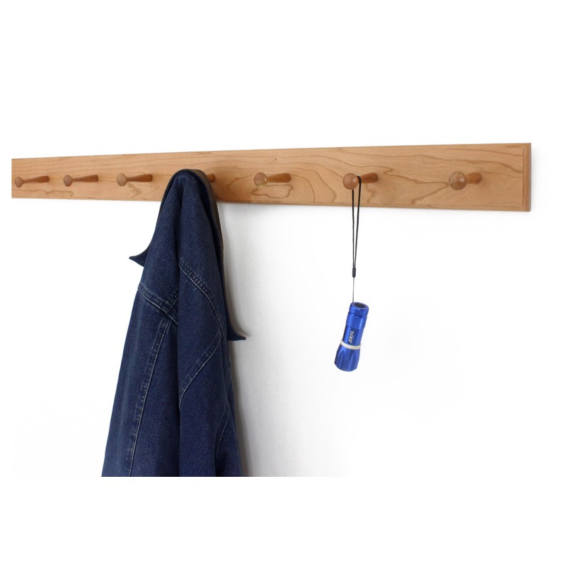 Solid Cherry Shaker Peg Racks (Natural, 41" x 3.5" with