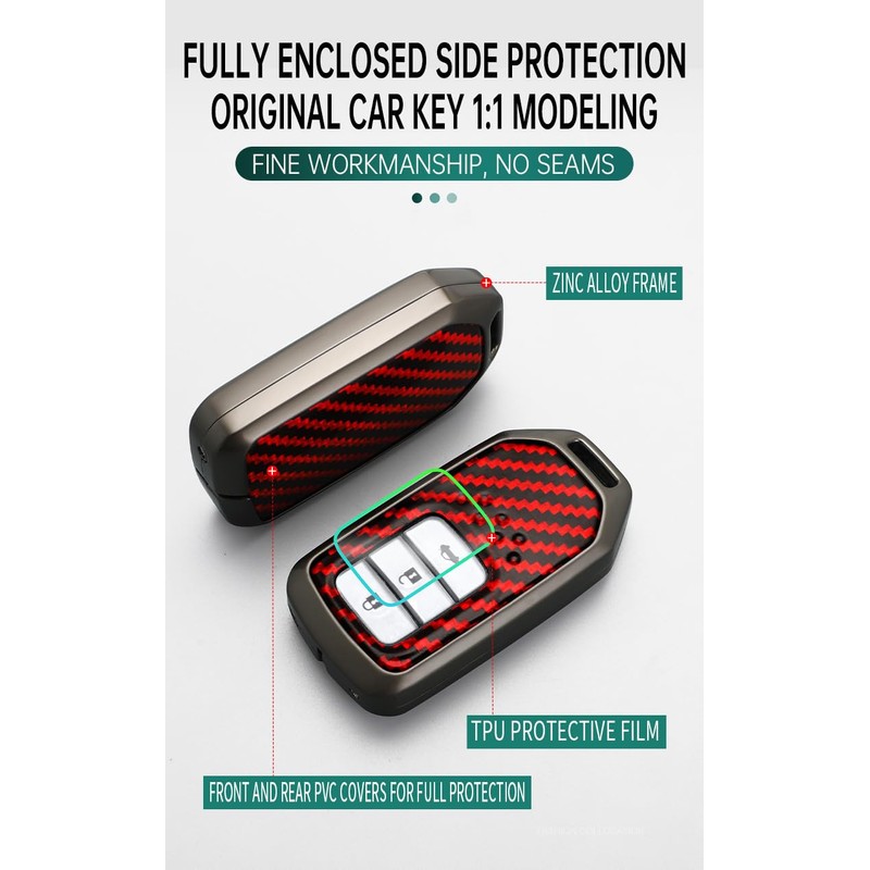 ontto Key Case Compatible with Honda Key Chain Car Key