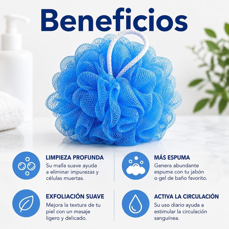 Pack 2 Piezas Borlas Exfoliantes para Baño T Taio I