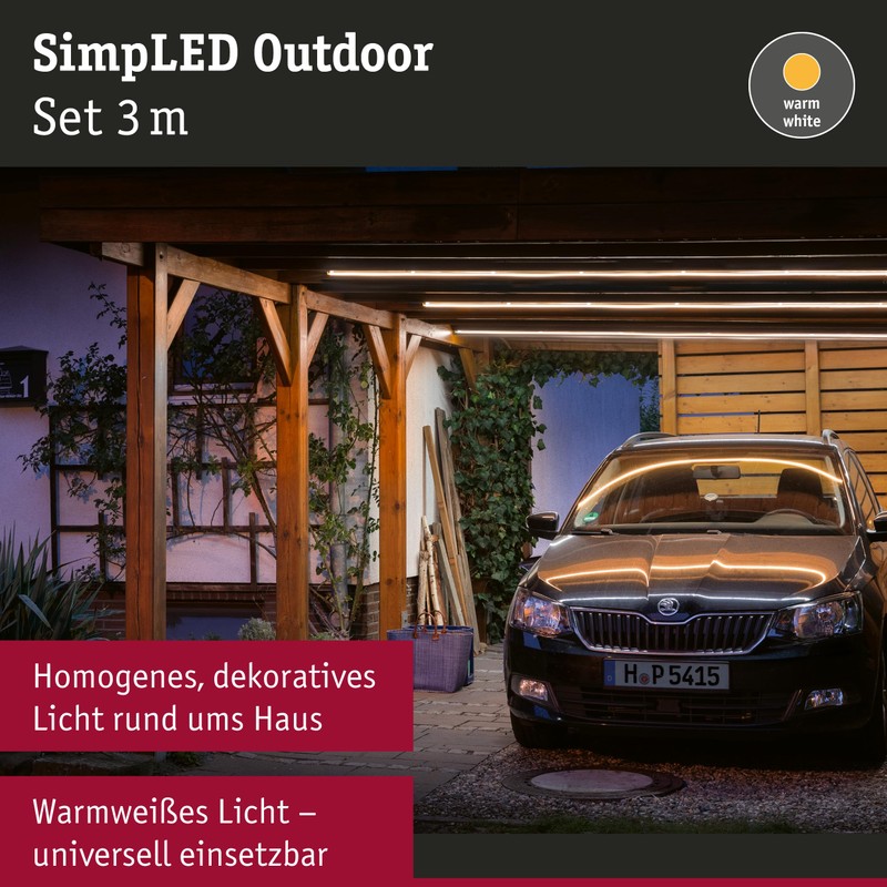 Paulmann 78905 LED Strip Set Outdoor SimpLED 3 m Warm