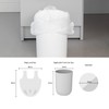 Waikas 2.6 Gallon Trash Bag with Handles, Unscented Clear Garbage