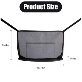 ZIMISI Car Net Pocket Handbag Holder, Auto Storage Organizer Between Front Seats, Large Capacity Vehicle Driver Storage Netting Pouch, Pet/Kids Car Barrier Accessories for Purse, Document (Black)