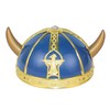Child's Horned Silver and Blue Viking Helmet